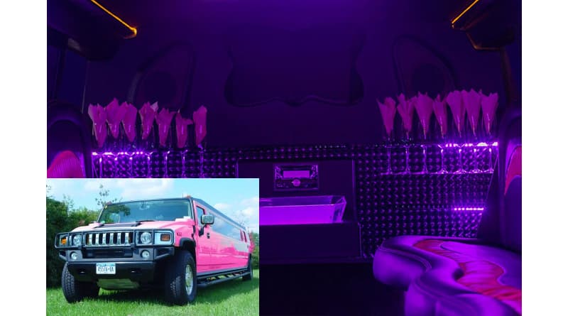 Yellow Hummer H2 Luxury Limousine