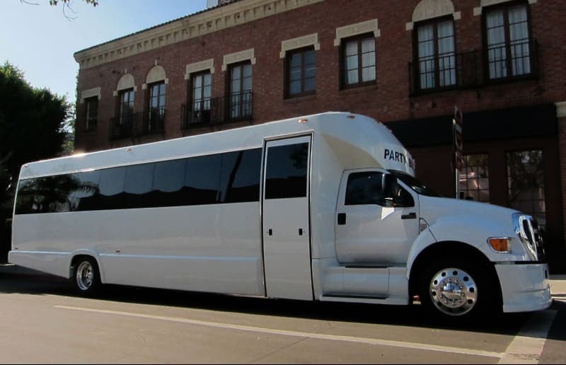 White 30-Passenger Party Bus