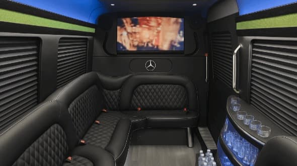 Burgundy 30-Passenger Party Bus