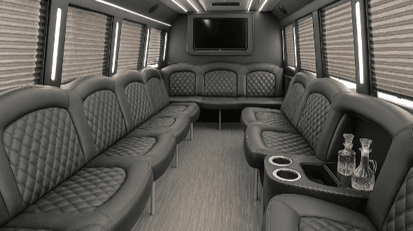 Pink 50-Passenger Party Bus