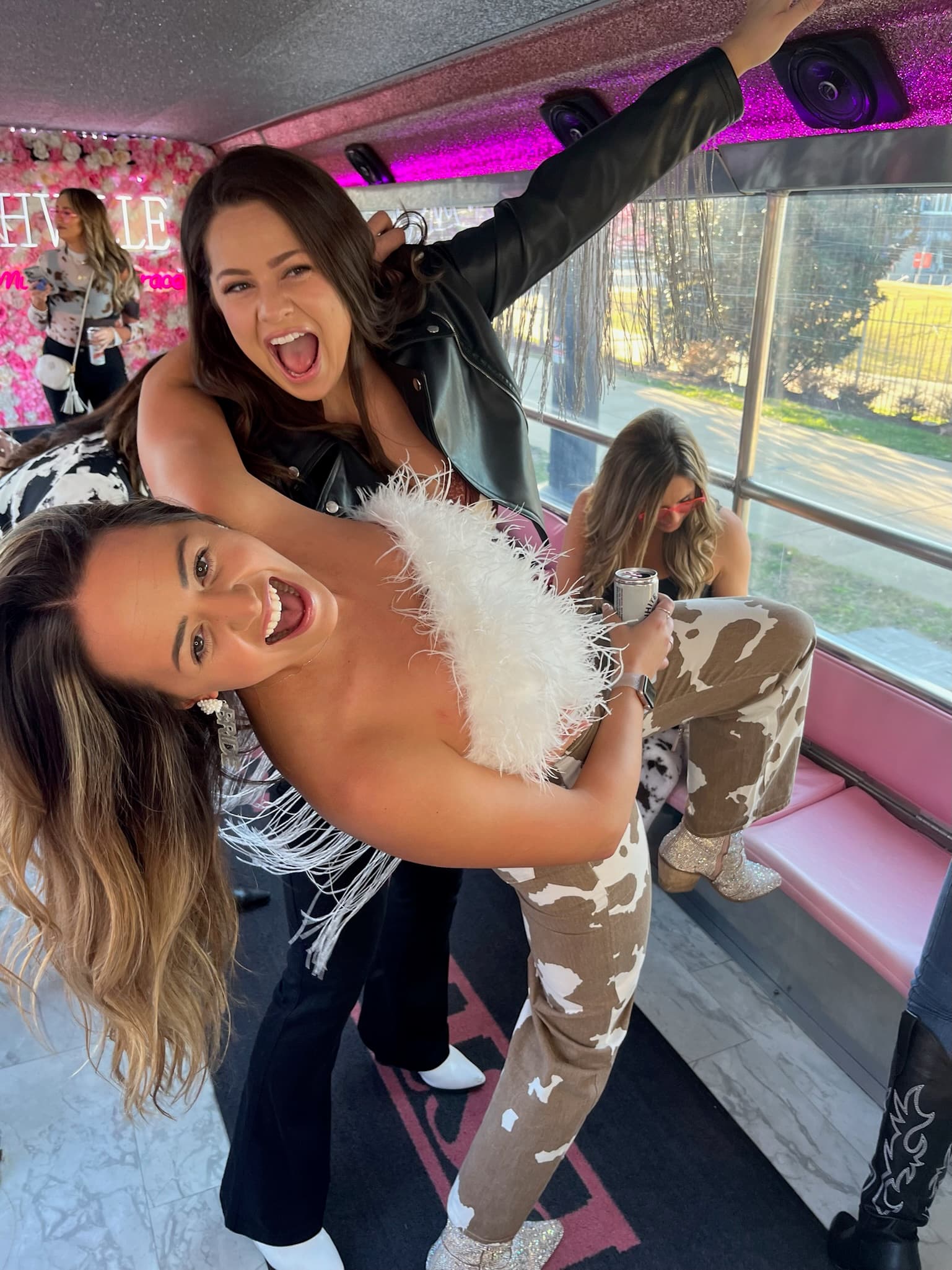 Pink Party Bus Nashville, Nashville Bachelorette Party, Party Bus