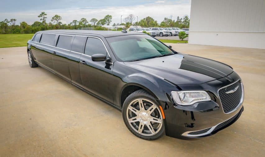 Black 10-Passenger Stretch Limo