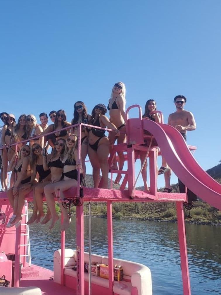 Pink 30-Passenger Party Bus