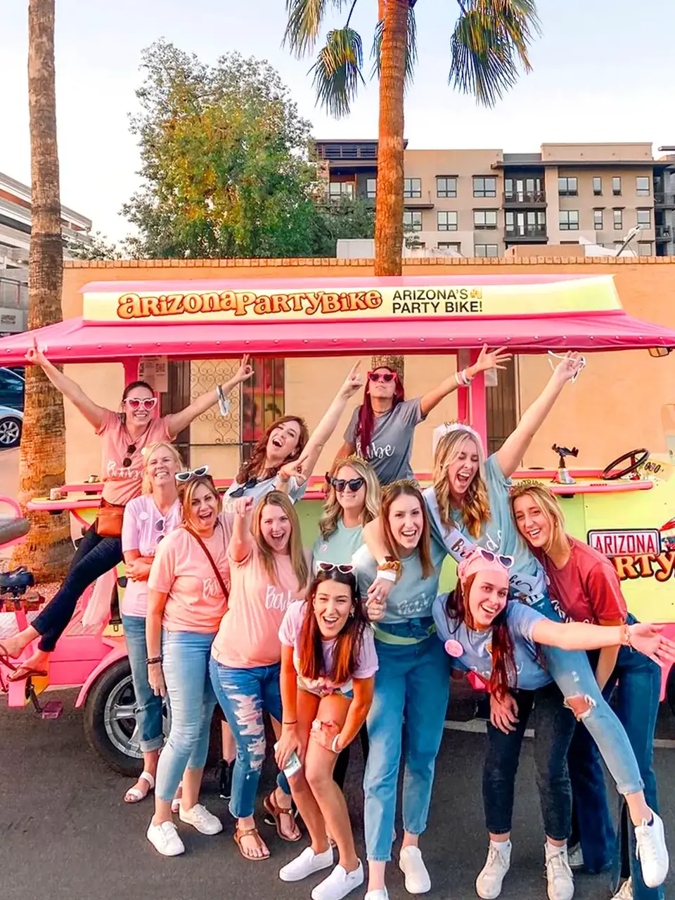 Pink 30-Passenger Party Bus