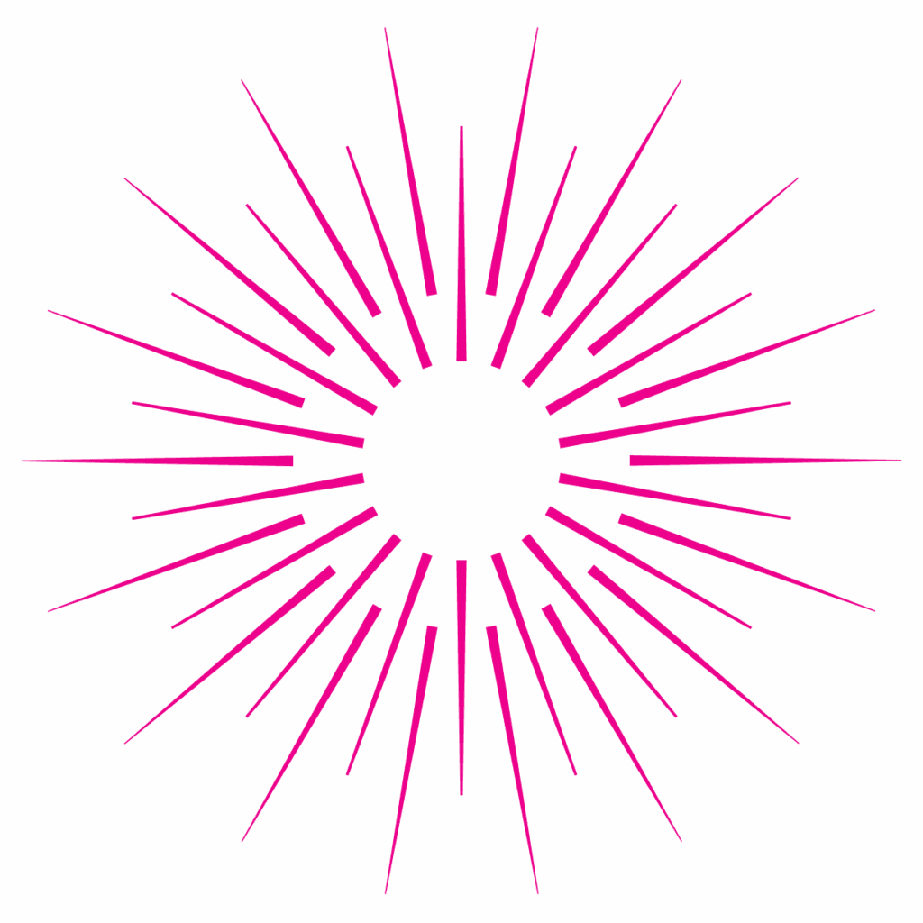 starburst cartoon hot pink